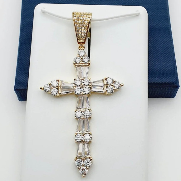 - 14K Gold Plated Cubic Zircon Pendant, EVBRS520 - Picture 1 of 10